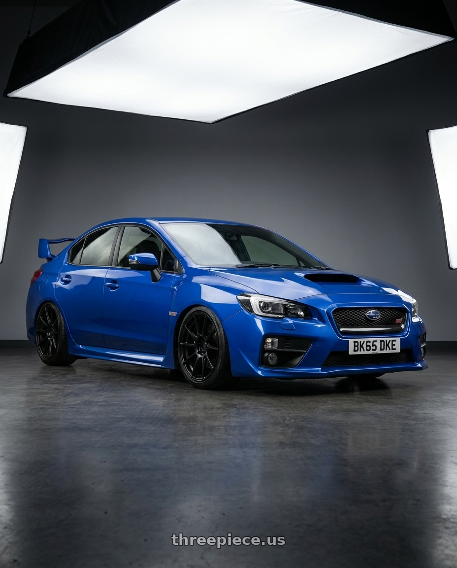 2018 Subaru WRX STI with Aodhan AH09 5x114.3 18x9.5 +35 Gloss Silver Machined Face wheels