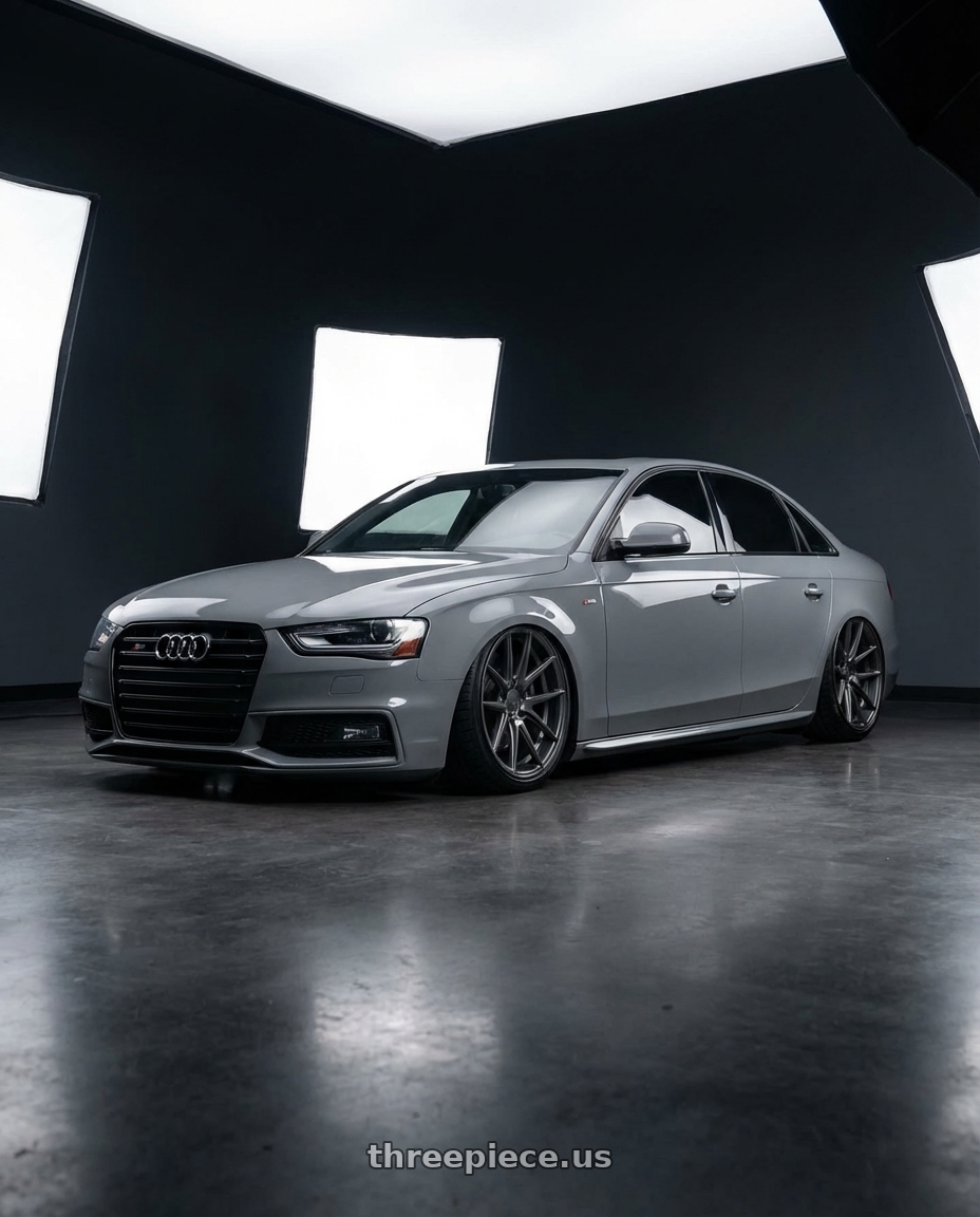 2015 Audi S4 B8.5 with Niche 1PC M116 MISANO 5X112 19X9.5 +38 MATTE GUN METAL wheels