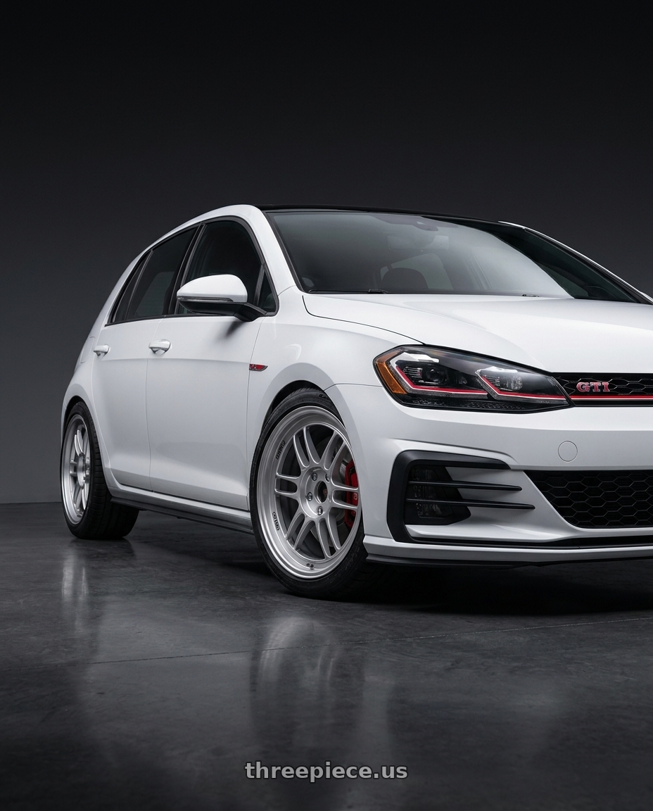 2021 Volkswagen GTI S with Enkei RPF1 5x112 18x7.5+48 Silver wheels