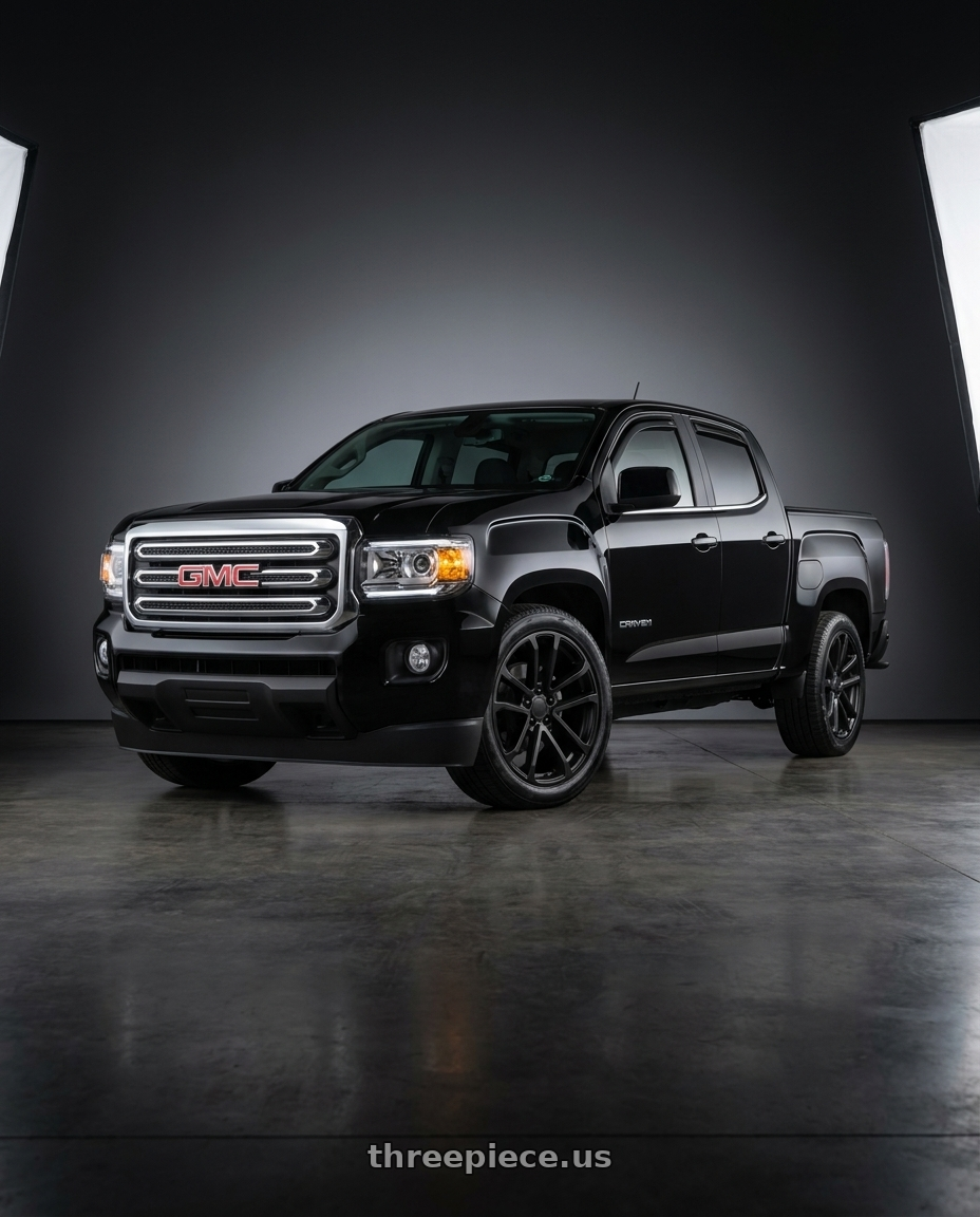 2018 GMC Canyon with OE Wheels CV19 5x120 20x9.5+40 Satin Black wheels