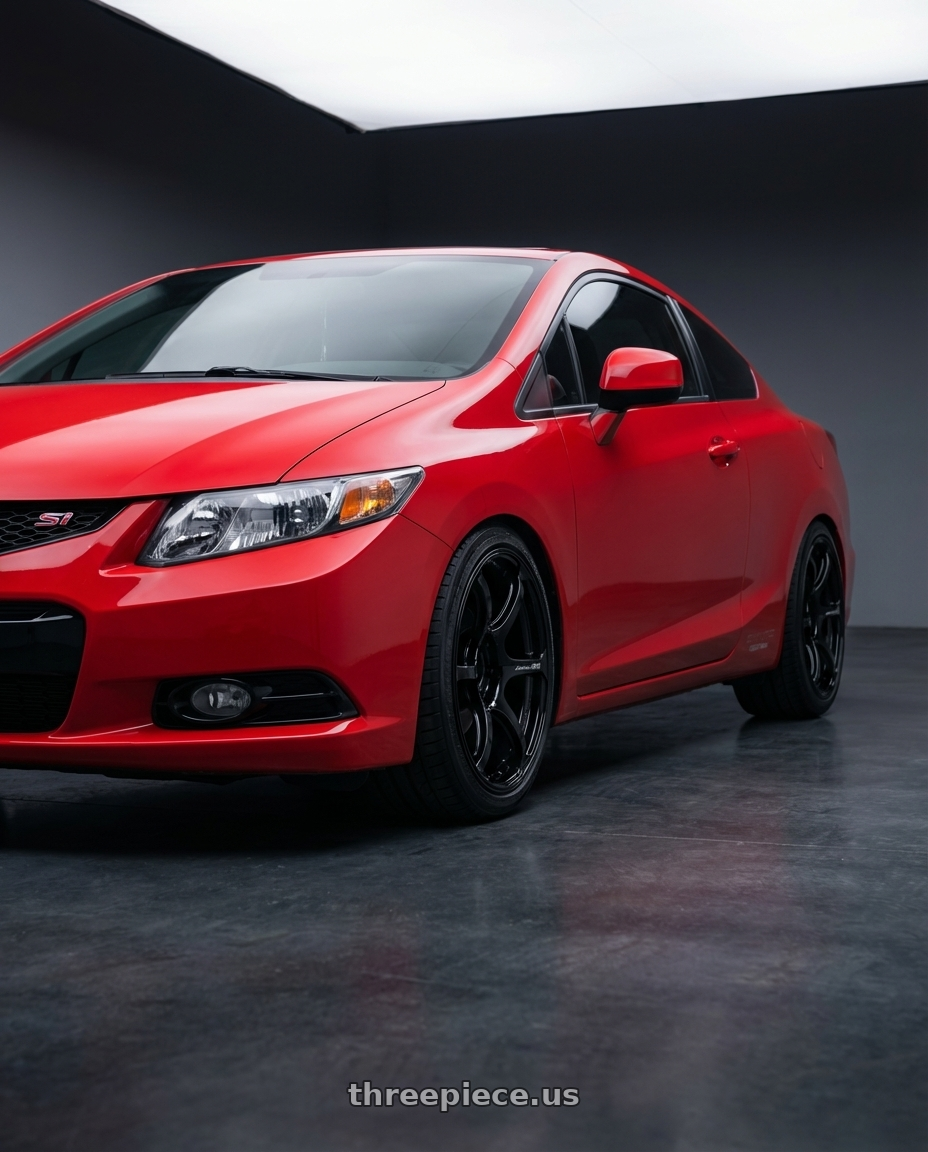 2015 Honda Civic Si with Advan RGIII 5x114.3 17x9.0+45 Gloss Black wheels
