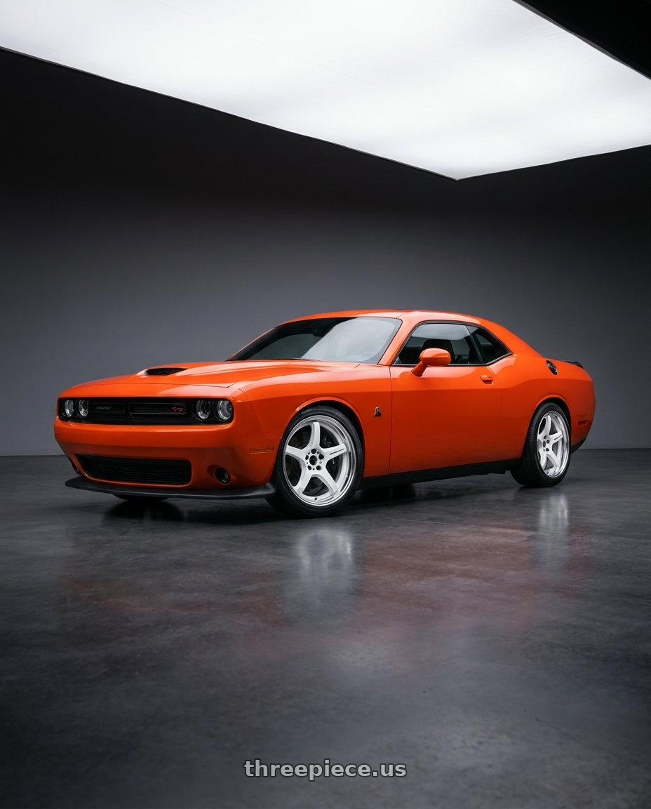2021 Dodge Challenger RT with Work T5R 2P 5x115 20x9.0 +18 WHITE wheels