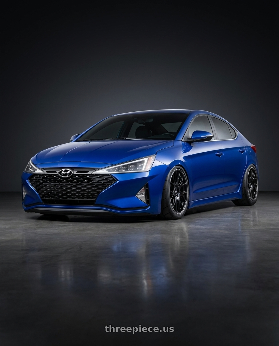 2020 Hyundai Elantra Sport with BBS CH-R 5x130 19x12 +45 Satin Black Polished Rim Protector wheels