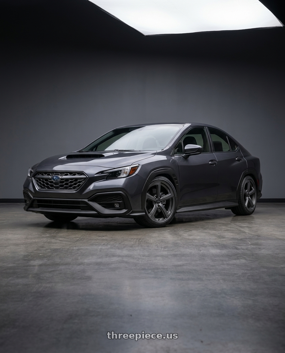 2022 Subaru WRX with Enkei Giotto 5x114.3 18x8+50 Gunmetal wheels