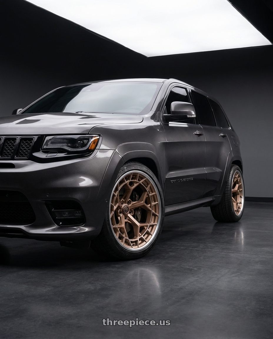 2014 jeep grand Cherokee srt with Fuel 1PC FC873 CHARGER 5X127 20x10 -18 PLATINUM BRONZE wheels