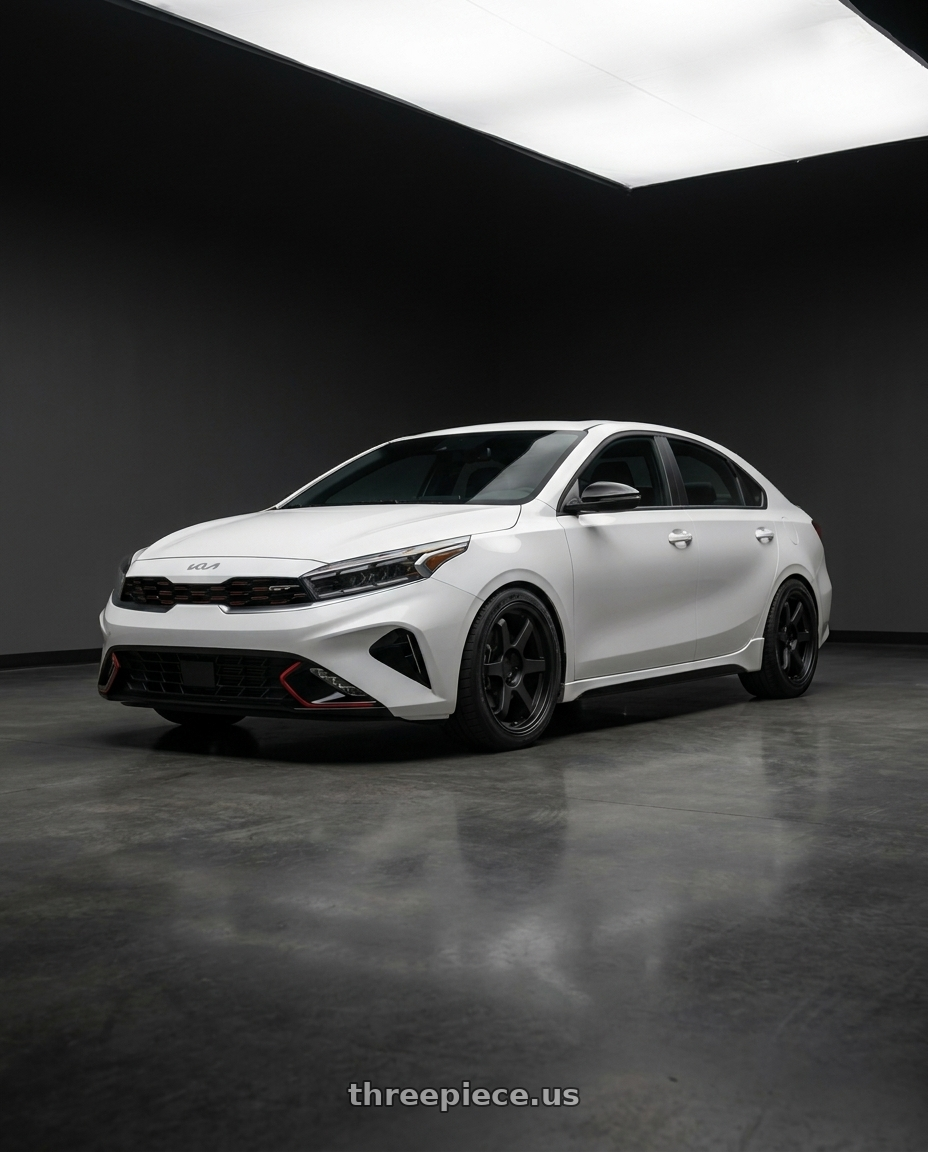 2023 Kia Forte Gt with 9six9 SIX-1 5x114.3 18X8.5 +20 Matte Black wheels