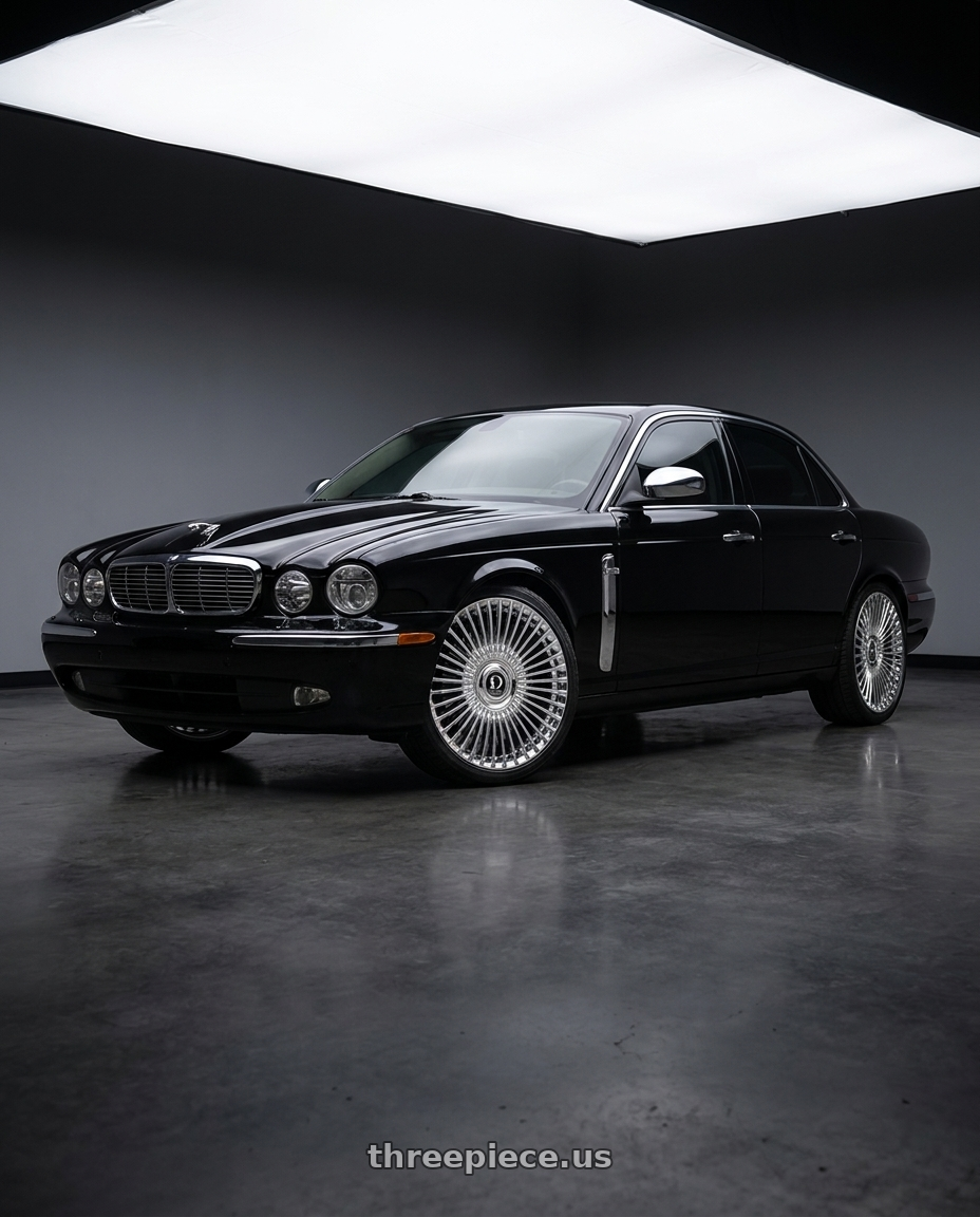 2008 Jaguar xj8 with DOLCE LUXURY TRENTO 5x127/5x130 22x10.5 +42 Chrome wheels