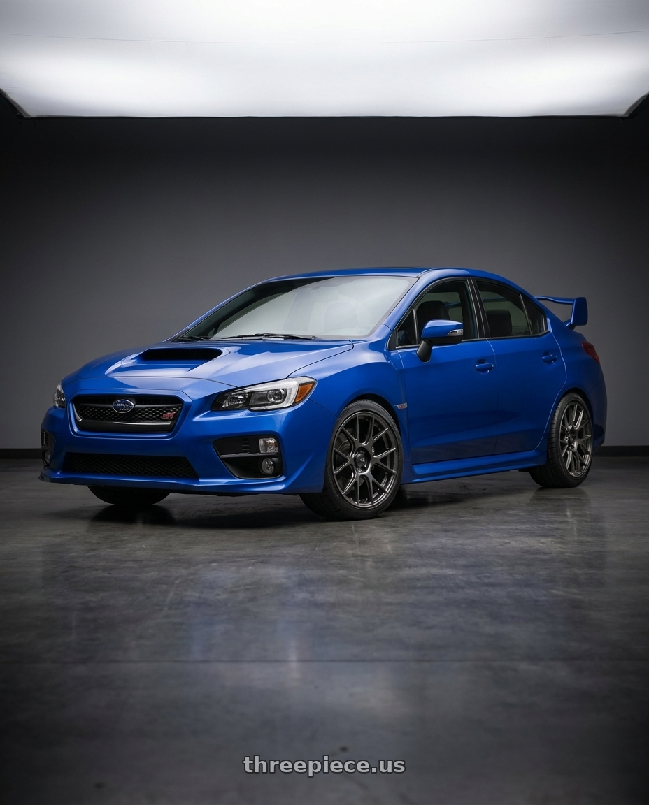 2018 Subaru WRX STI with Konig Ampliform 5x114.3 18x9.5+25 Dark Metallic Graphite wheels