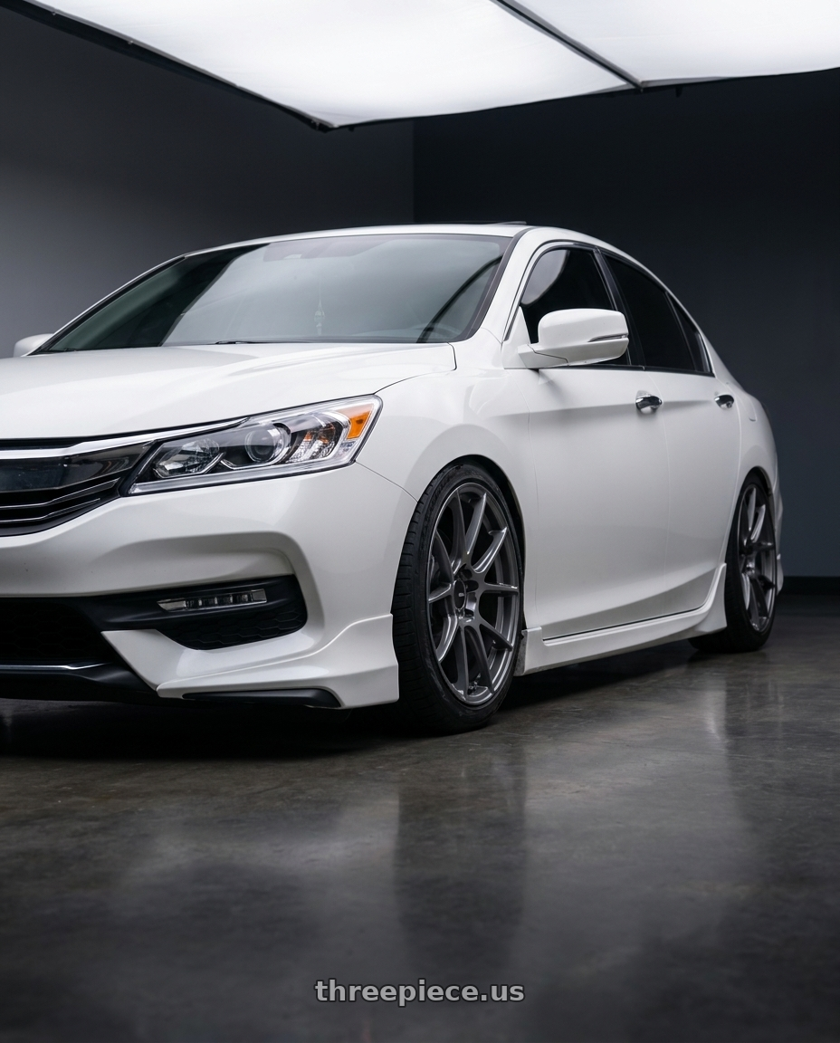 2016 Honda accord with Enkei TS-V 5x114.3 18x9.5+38 Storm Grey wheels