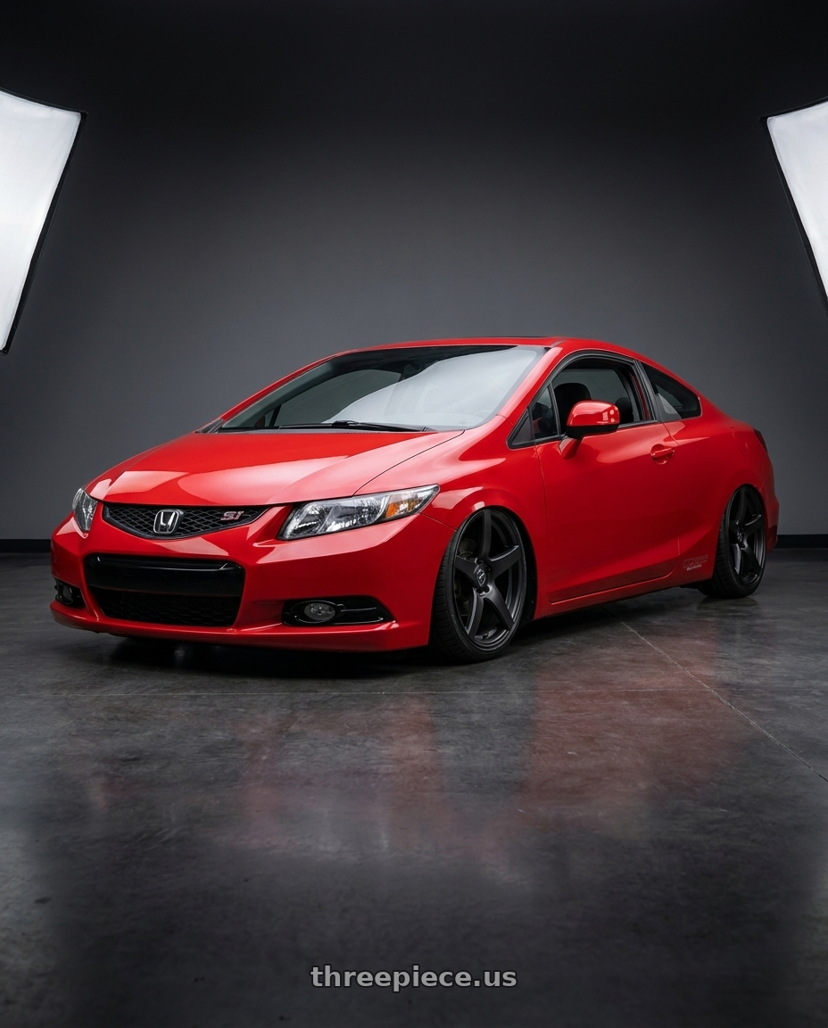 2011 Honda Civic Si with Forgestar CF5 5x114.3 18x10 +42 Satin Black wheels