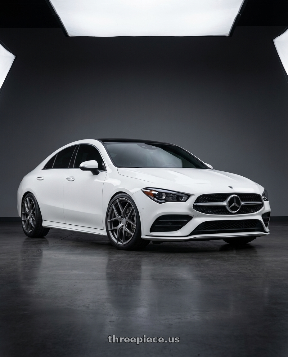 2023 Mercedes-Benz CLA C118 with Aodhan AFF2 5x112 19x8.5+35 Matte Gray wheels