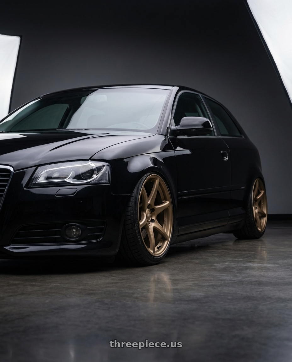 2012 Audi A3 8P with Kansei K11B Tandem 5X112 19x10.5 22 Bronze wheels