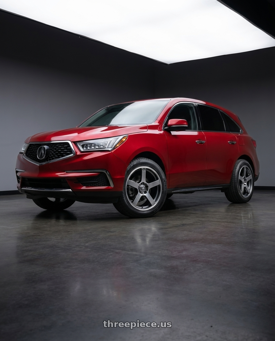 2018 Acura MDX with Motegi MR116 FS5 5X105/5X114.3 18X8 +45 DARK SILVER MACHINED FLANGE wheels