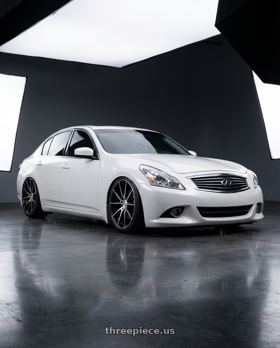 2012 Infiniti G37 with Avant Garde Wheels M652 5X114.3 19x9.5 +40 Black Machine wheels