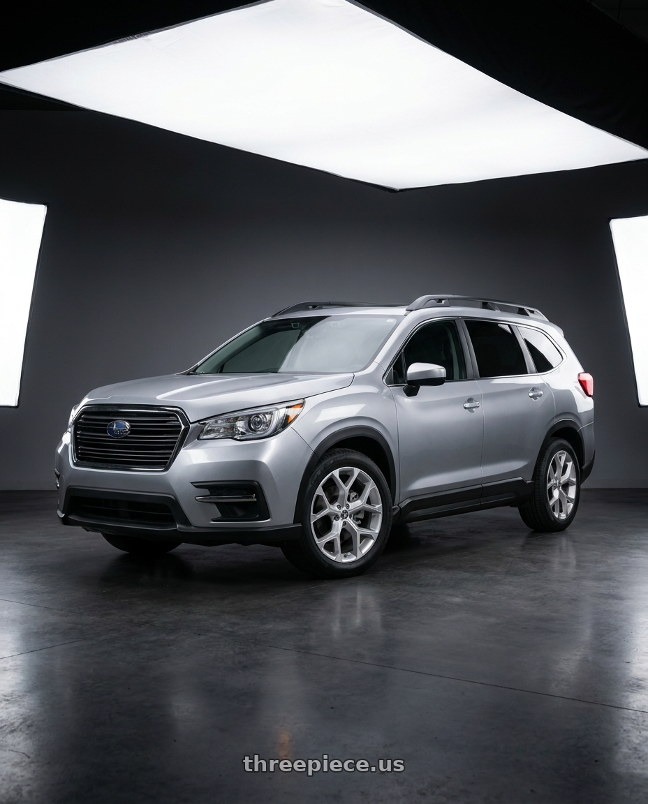 2024 Subaru Ascent Premium with Xcess 5 Flake 5x120 18x8.5 +35 Silver Machined wheels