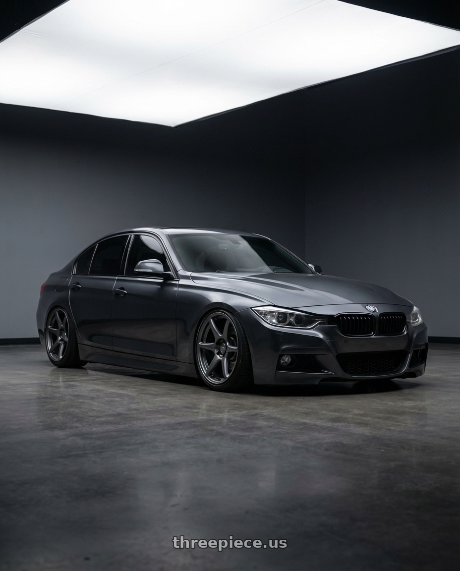 2016 BMW 3 Series F30 with Kansei K11G Tandem 5X120 19x9.5 22 Gunmetal wheels