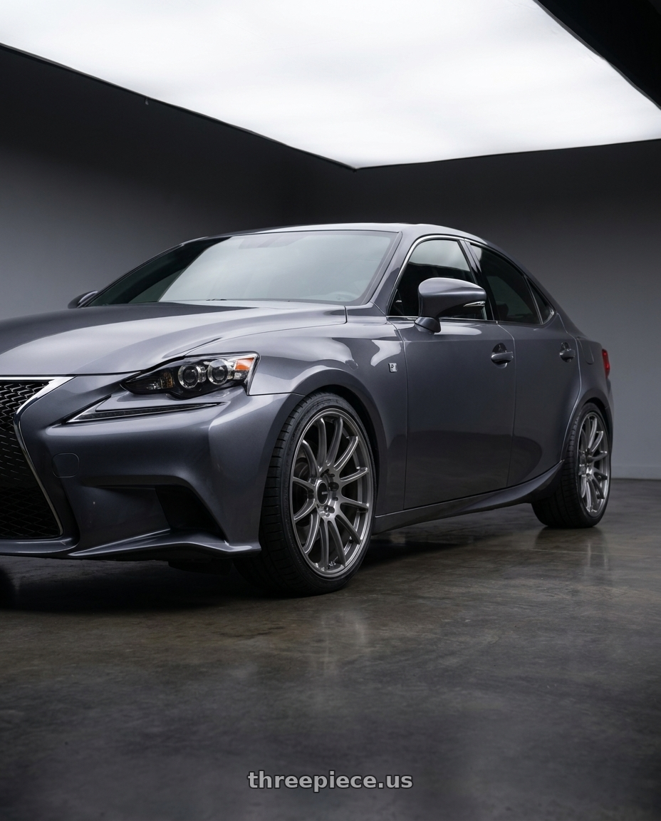 2017 Lexus is 300 f with Enkei Triumph 5x114.3 18x9.5+38 Storm Gray wheels