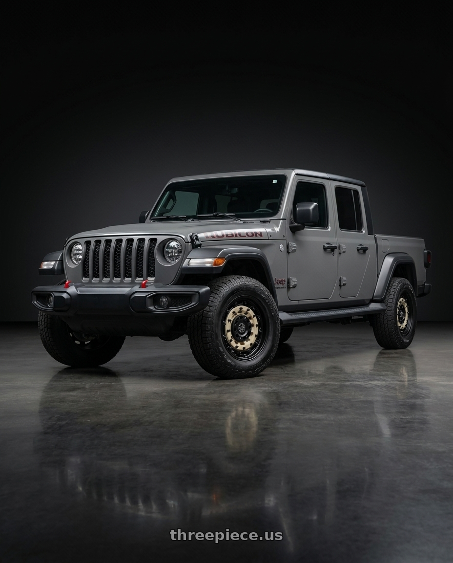 2021 Jeep Gladiator Sport fitted with Black Rhino ARSENAL 5X127/5X139.7 20X9.5 -18 SAND ON BLACK $500 wheels