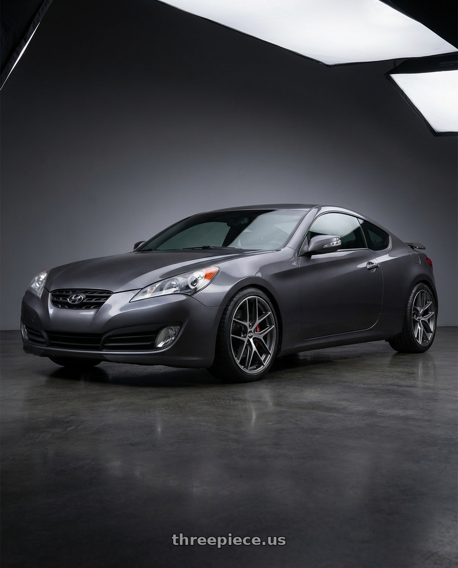 2014 Hyundai Genesis Coupe with BBS CC-R 5x114.3 19x8.5+30 Graphite w/ Diamond Cut Face wheels