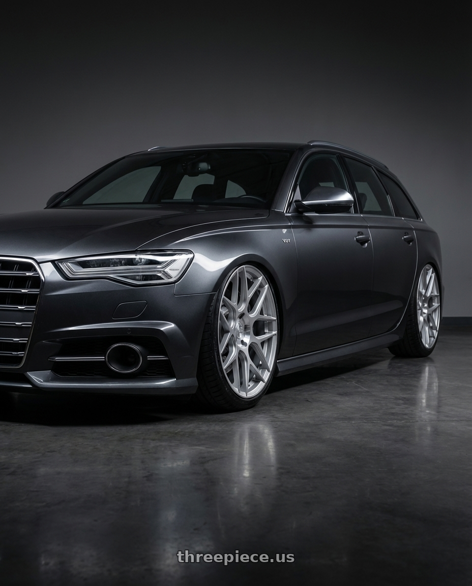 2016 Audi S6 C7 with Aodhan AFF2 5x112 20x9+30 Gloss Silver Machined Face wheels