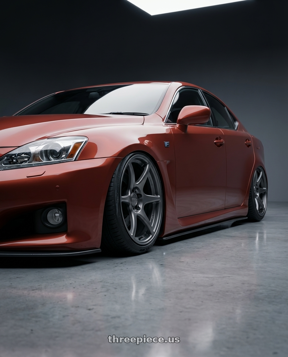 2012 Lexus IS-F with Kansei K11G Tandem 5x114.3 19x9.5 12 Gunmetal wheels
