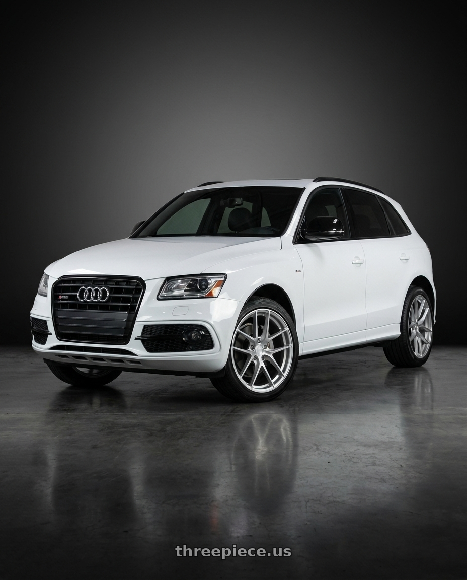 2017 audi q5 aff7 with Aodhan AFF7 5x120 20x10.5+35 Gloss Silver Machined Face wheels
