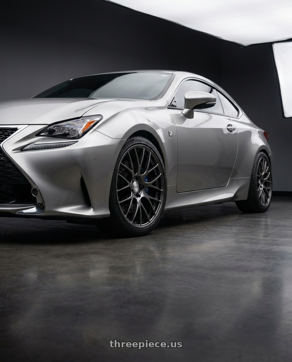 2016 Lexus RC 350 F Sport with Work Emotion m8r 5x100 19x9.5 +38 Glim Black wheels