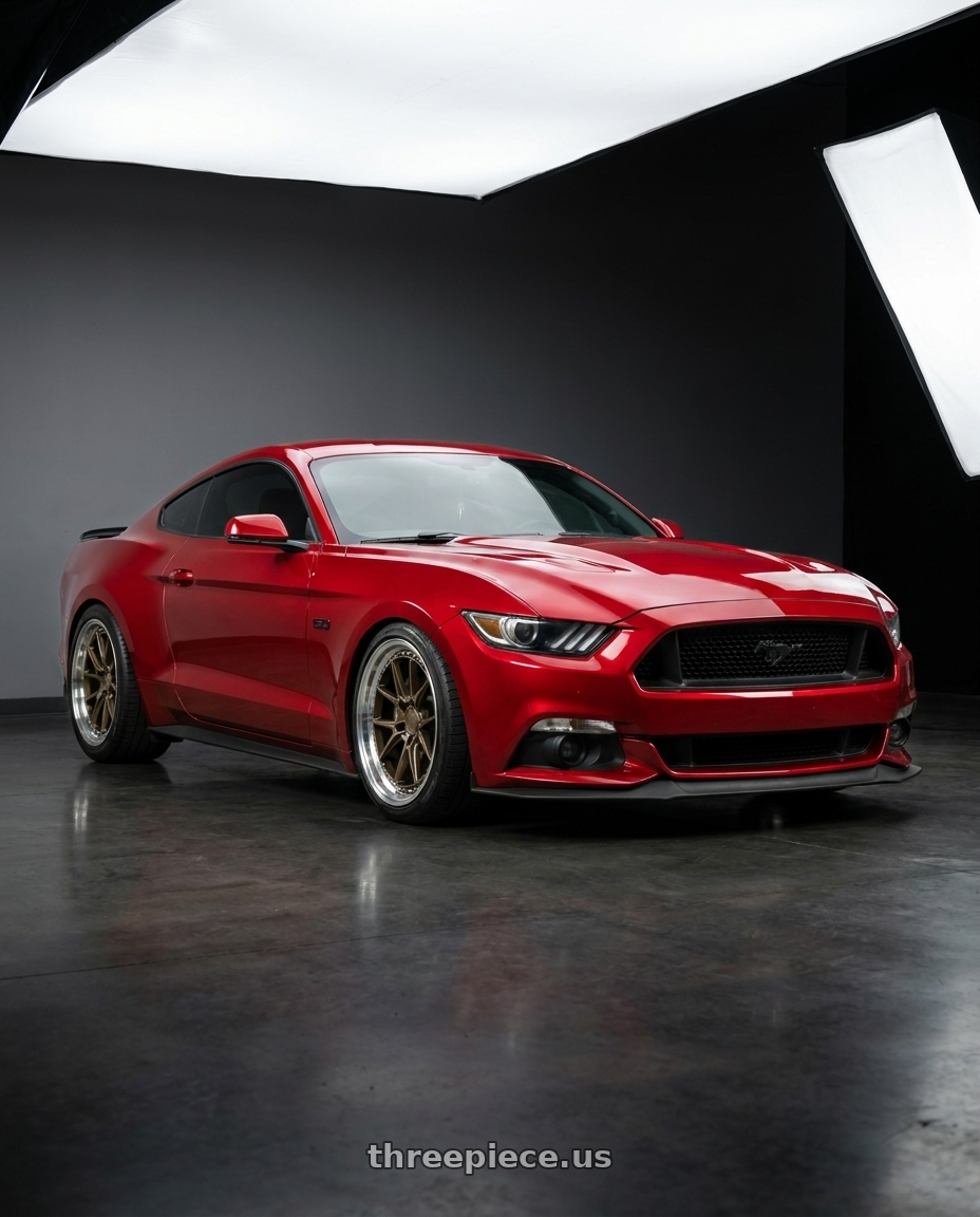 2015 mustang gt with Aodhan DS08 5X114.3 19x9.5+30 Bronze w/Machined Lip wheels
