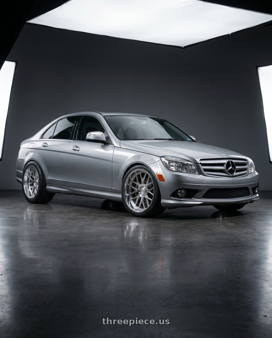 2008 Mercedes Benz c300 with Axe AF6 Forged 6x135/6x139.7 26X14 -76 FULLY POLISHED wheels