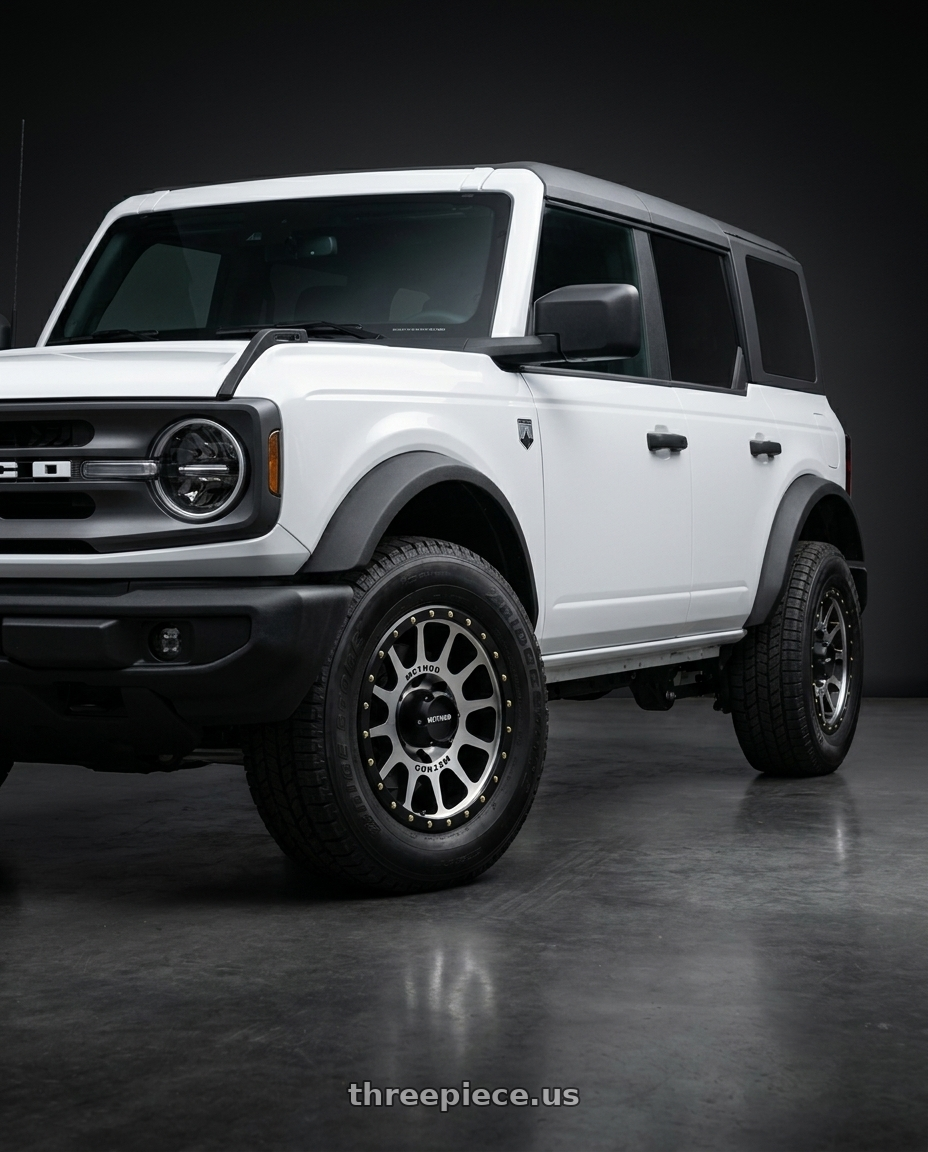 2021 Ford Bronco with Method Race Wheels 305MB NV 6x139.7 17x8.5 +0 MACHINED - MATTE BLACK LIP wheels