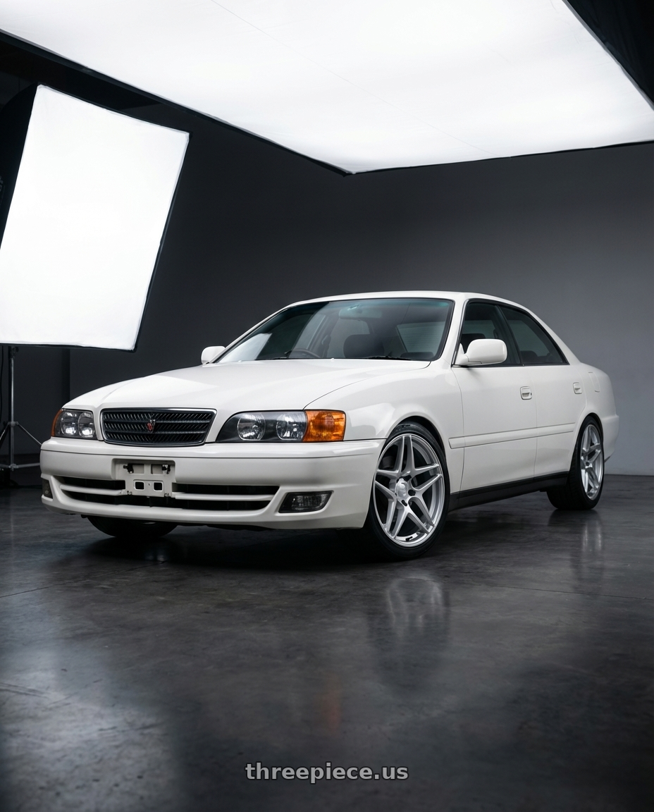 1999 Toyota Chaser Tourer GP with Kansei K15H Astro 5X120 18x9 22 Hyper Silver wheels