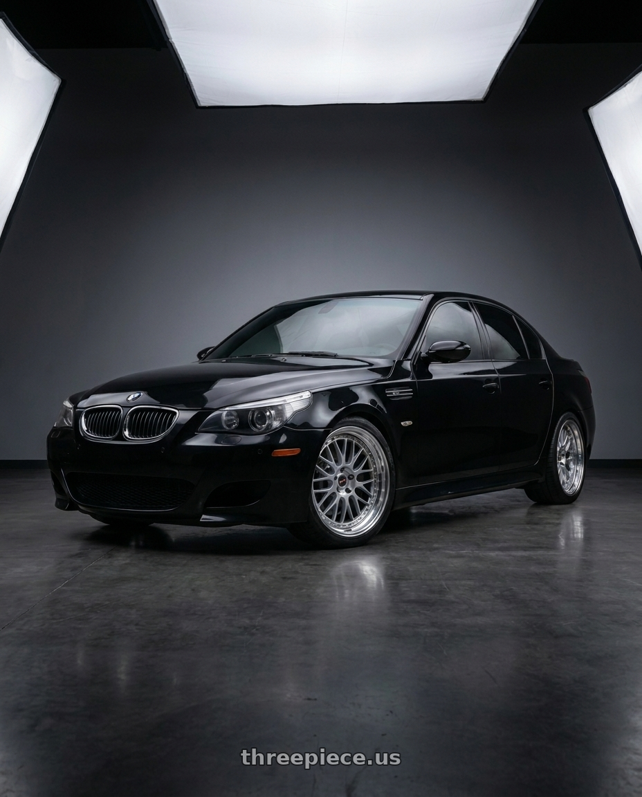2008 bmw m5 with SSR Professor TF1 5x120 20X10+19 HP Disk Titan Silver wheels