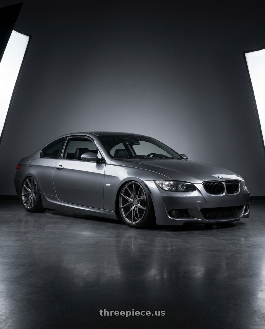 2008 E92 335I Space Grey Metallic with Niche 1PC M116 MISANO 5X120 19X9.5 +35 MATTE GUN METAL wheels