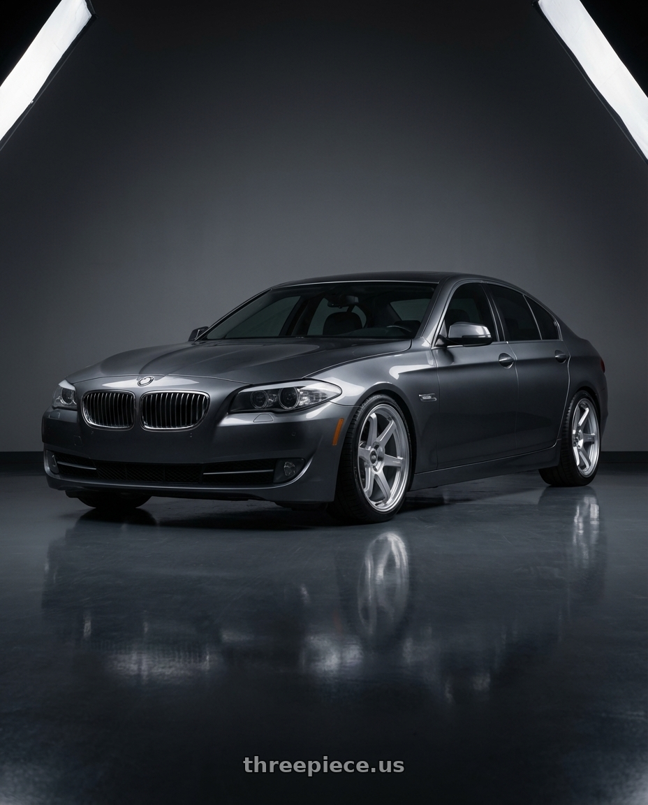 2016 BMW 5 Series F10 with ESR Wheels APEX SERIES AP6 5x120 19x9.5 +35 Hyper Silver wheels