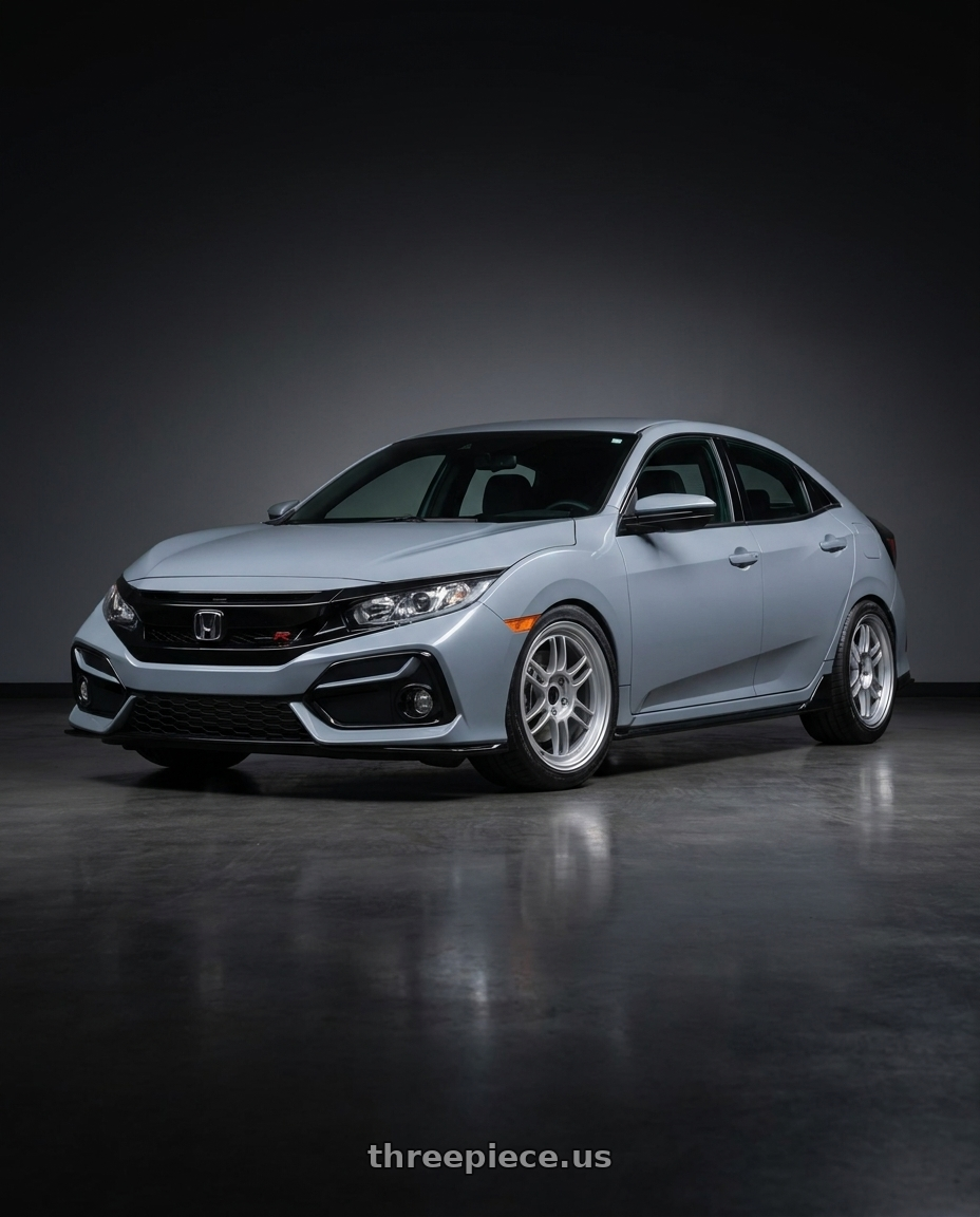2021 Honda Civic Type R with Enkei RPF1 5x120 18x8.5+40 Silver wheels