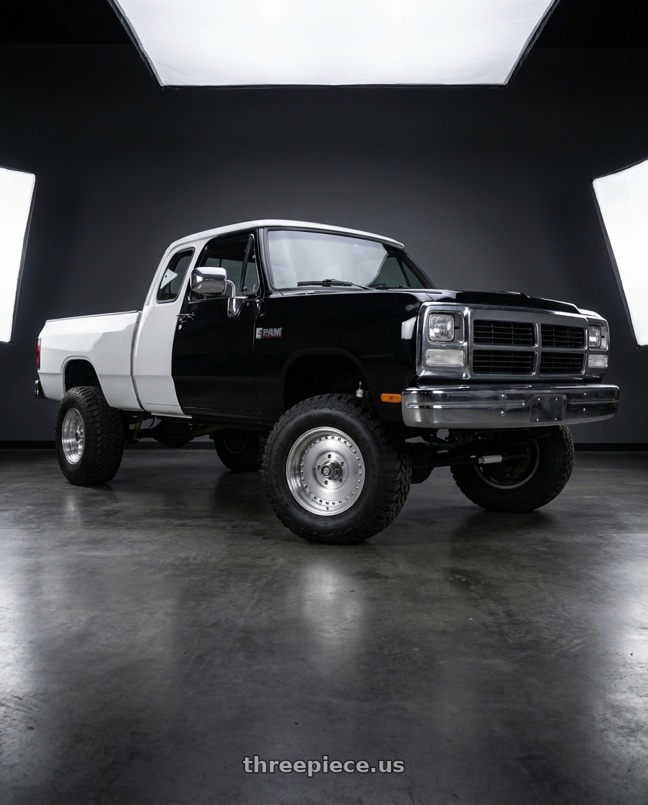 1992 Dodge w250 crew cab with Center Line Auto Drag 2.0 5X114.3 15x3.5 -15 Brushed wheels