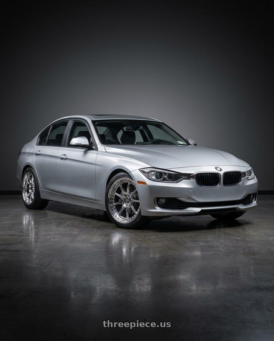 2016 bmw 328i x drive with ESR Wheels CS12 5x114.3 18x9.5 +35 Vacuum Chrome wheels