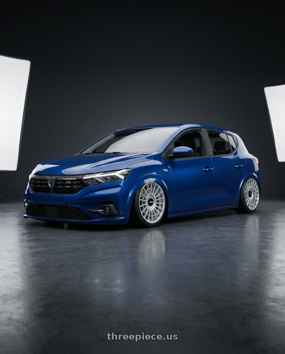 2026 Renault Dacia Sandero with Rotiform 1PC R143 LAS-R BLANK 19X10 +25 GLOSS SILVER wheels