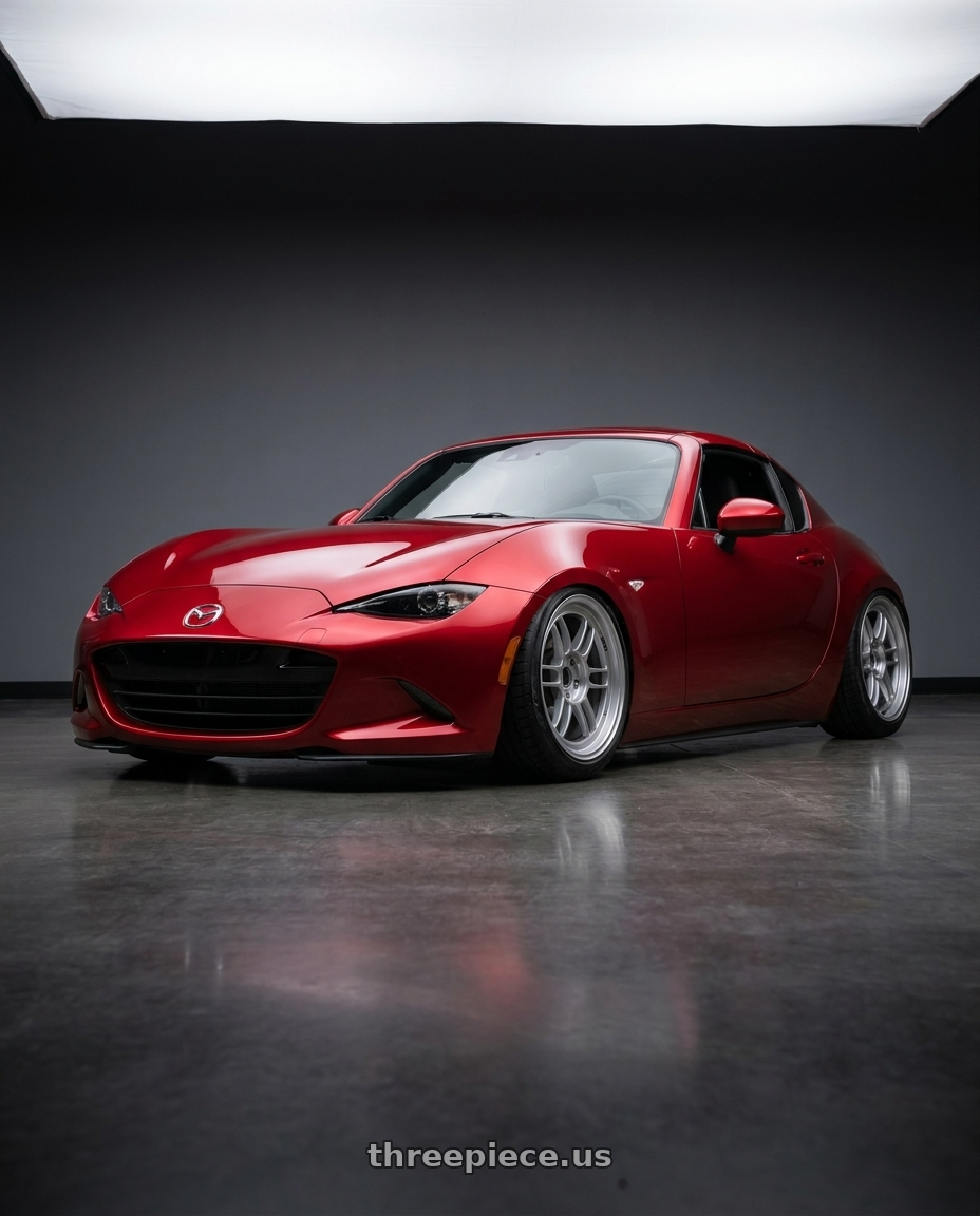2016 Mazda miata fitted with Enkei RPF1 4x100 17x7+43 Silver $279.9 wheels