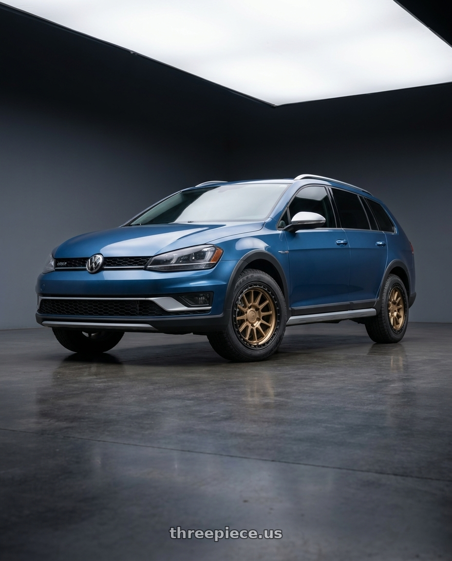 2017 Volkswagen Golf Alltrack with fifteen52 RANGE HD 6x135 17x8.5 +0 DESERT BRONZE (MATTE BRONZE) wheels