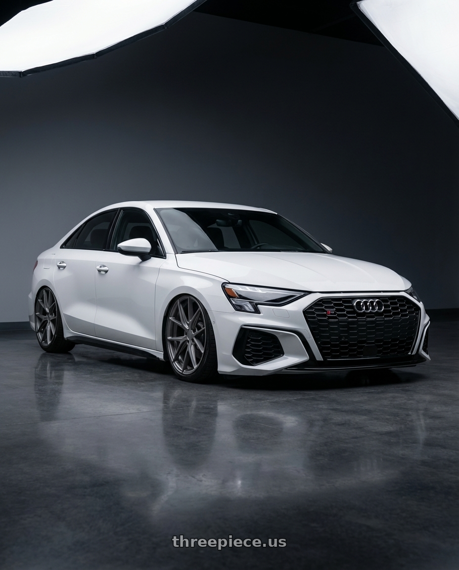 2024 Audi S3 8Y with Niche 1PC M116 MISANO 5X112 19X8.5 +25 MATTE GUN METAL wheels