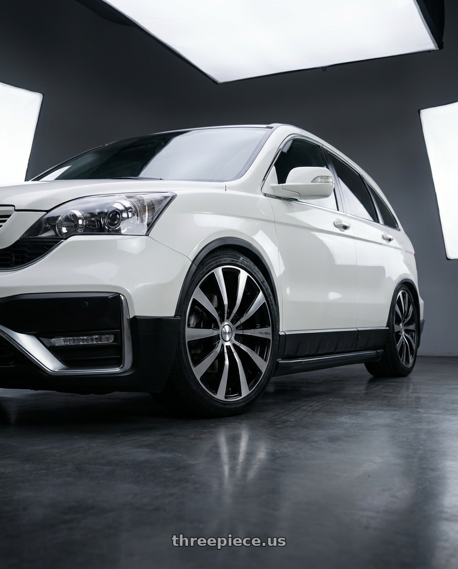 2009 HONDA CRV with TOUREN TR3 3130 4x108/5x108 15x7 +40 GLOSS BLACK MACHINED wheels