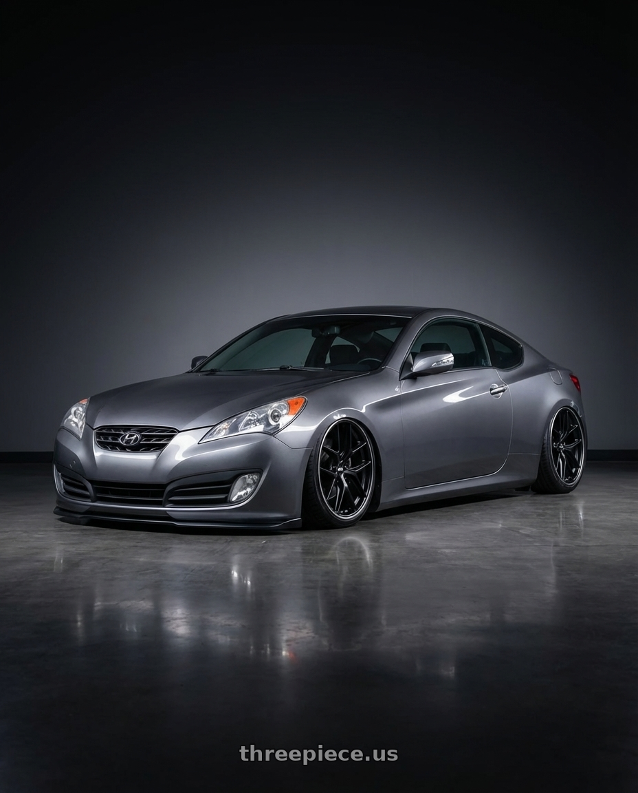2014 Hyundai Genesis Coupe with BBS CC-R 5x114.3 19x8.5+30 Satin Black wheels