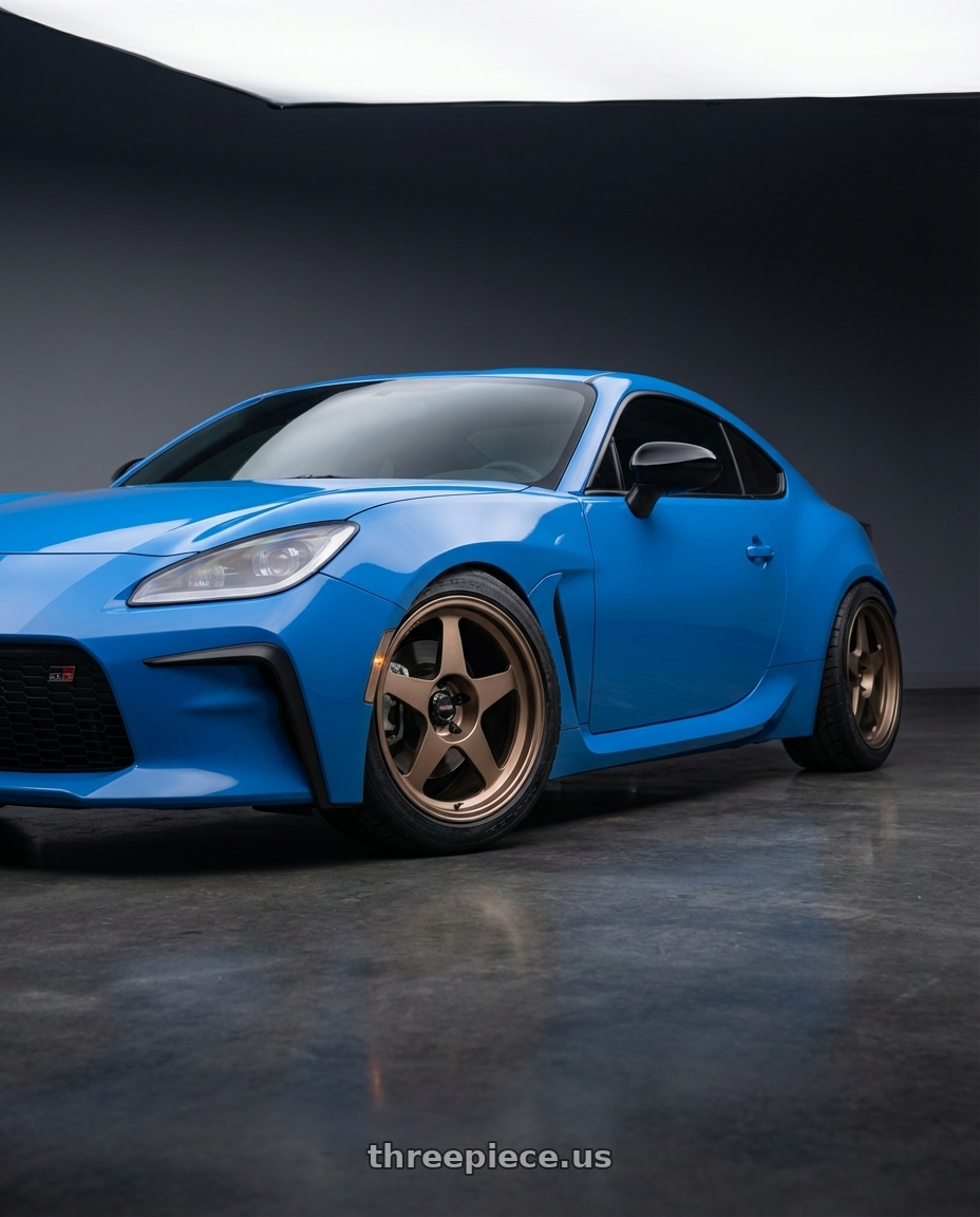 2023 Toyota GR86 with R6061 Forged R1 5x112 18X8.5 +35 Matte Bronze wheels