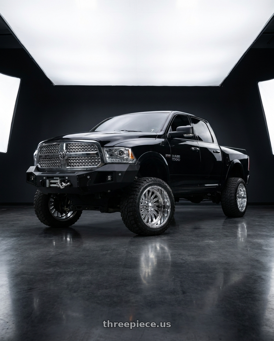 2017 Ram 1500 with American Force 74 Octane SS 8X180 24X14 -73 POLISHED wheels