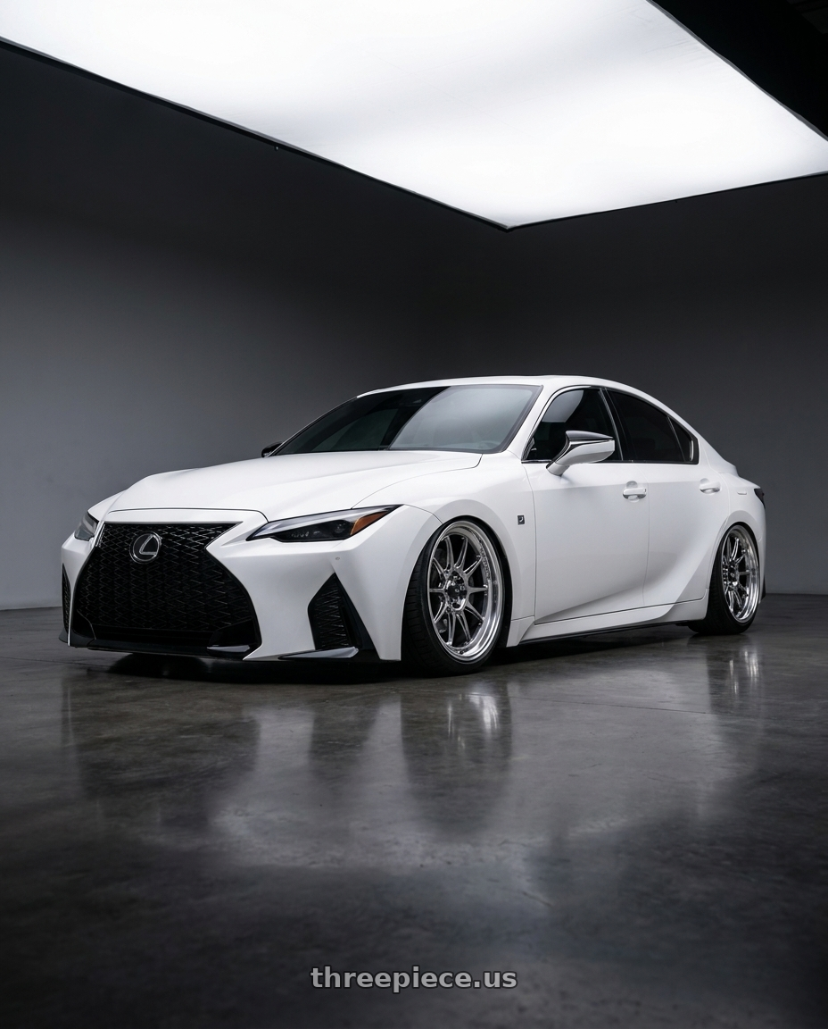 2018 Lexus IS 350 F Sport with Konig Countergram 5x114.3 19x9.5+35 Hyper Chrome / Machined Lip wheels