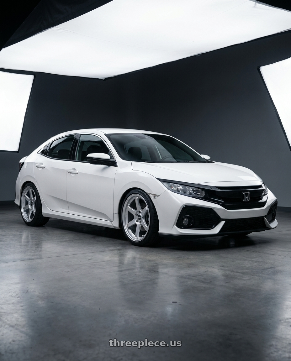 2019 Honda Civic with ESR Wheels APEX SERIES AP6 5x114.3 18x8.5 +30 Hyper Silver wheels