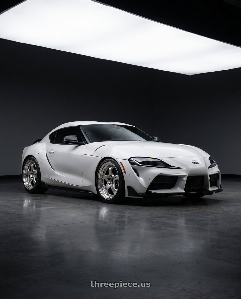 2025 Toyota GR SUPRA with Work Meister S1 3P 5x112 19x9.5+23 O Disk Bright Buff Finish wheels