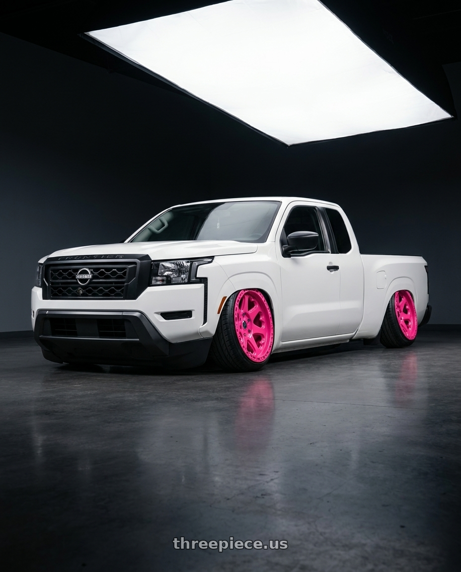 toyota tacoma 4th gen 2024 sr rwd with HERITAGE WHEEL KOKORO-OR 5x127 20x9 +18 PINK wheels