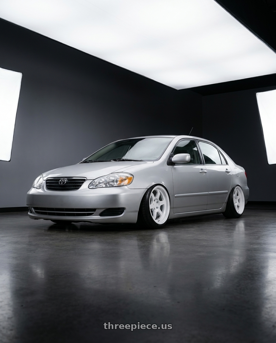 2003 Toyota altis with 9six9 SIX-1 Deep 4x100 15X8 +20 Competition White wheels